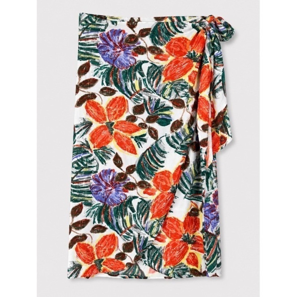 Vintage Womens Wrap Skirt Size 10 Beach Resort Tropical Hawaiian Coastal Cruise
